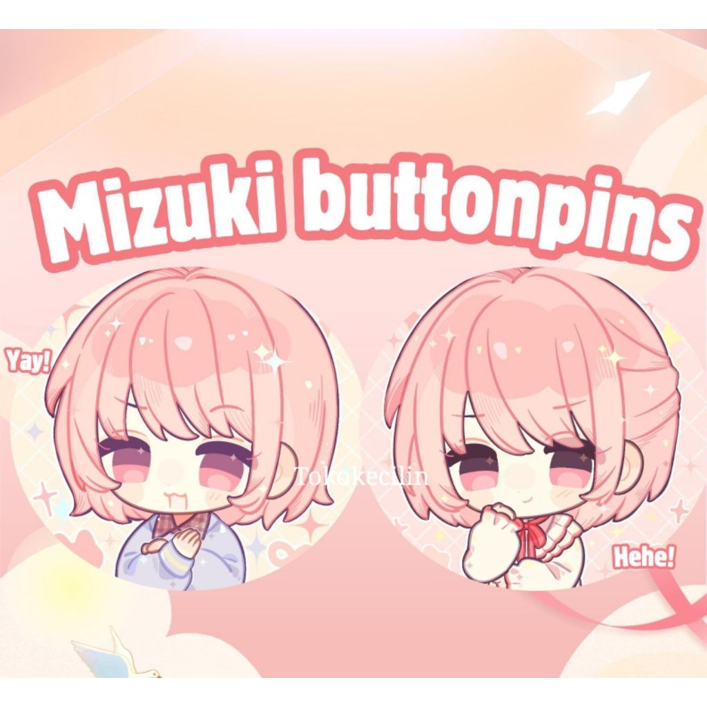 [ใหม่] Mizuki unofficial buttonpin mizuki project sekai pjsk Mizuki Akiyama PRSK fanmerch unofficial
