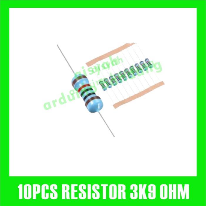 10X RESISTOR 3K9 3K9 OHM 1/4W 1% ฟิล์มโลหะ