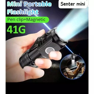 Senter Mini LED 3 Mata YT-528B/ / Senter Mini Anti Air Super Terang / Senter Mini Rechargeable COD