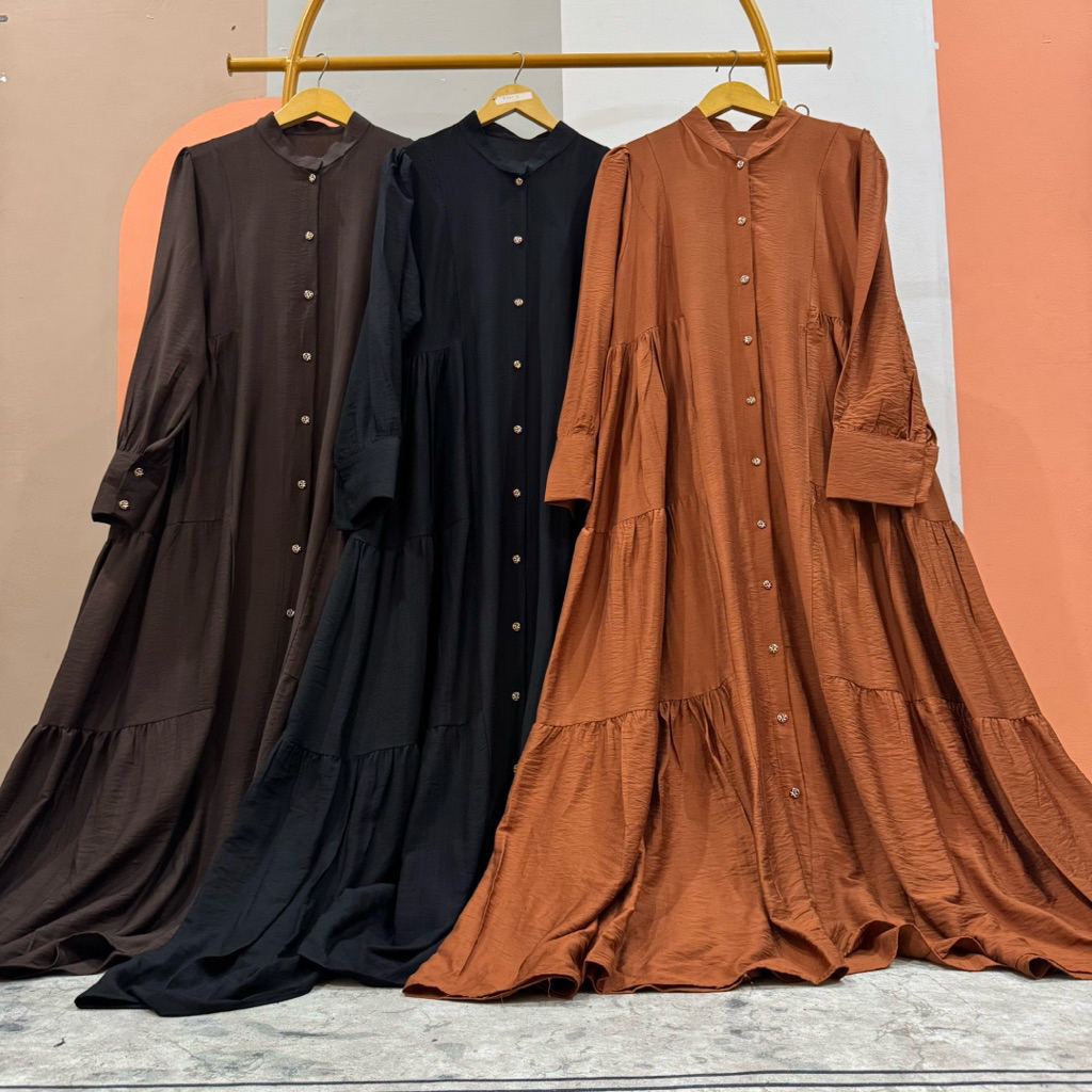 KATUN BANGKOK GAMIS COTTON LINEN UMPAK BUSUI (เย็นและอ่อนนุ่ม) LD 110-115 "AURA"