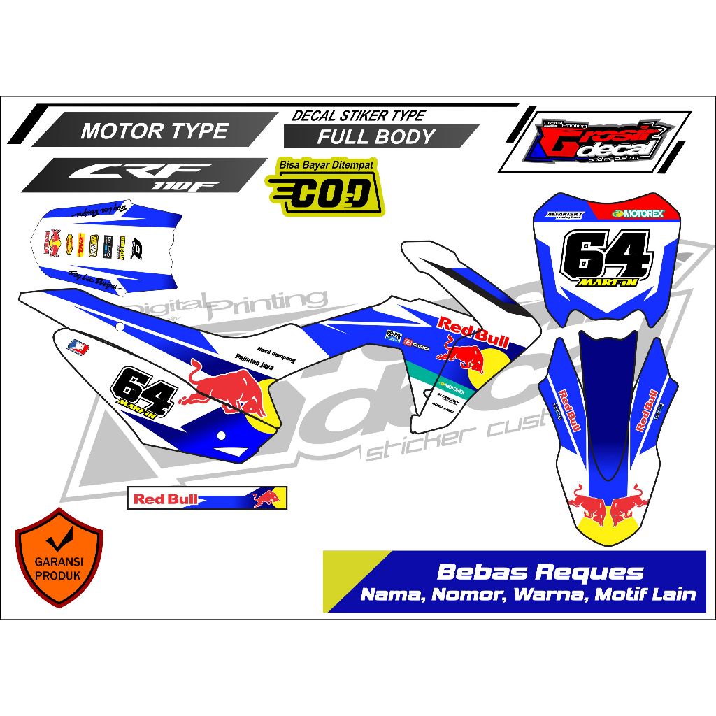 Mini Trail Sticker Mini Trail CRF 110cc Full Body Free Request