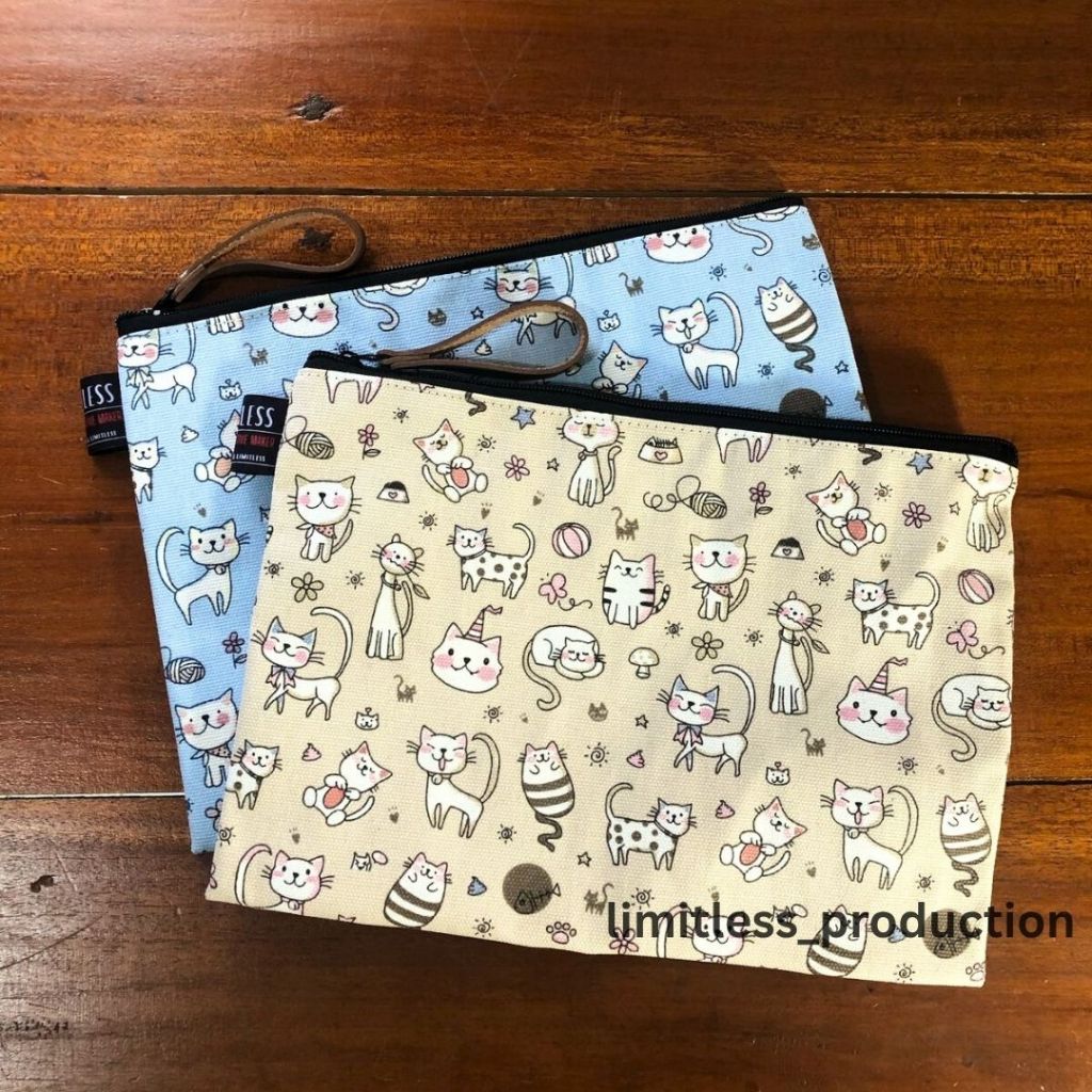 Limitless - CANVAS MOTIF Document Pouch Series C Large Note Book Size / Batik Arisan Note and Book P
