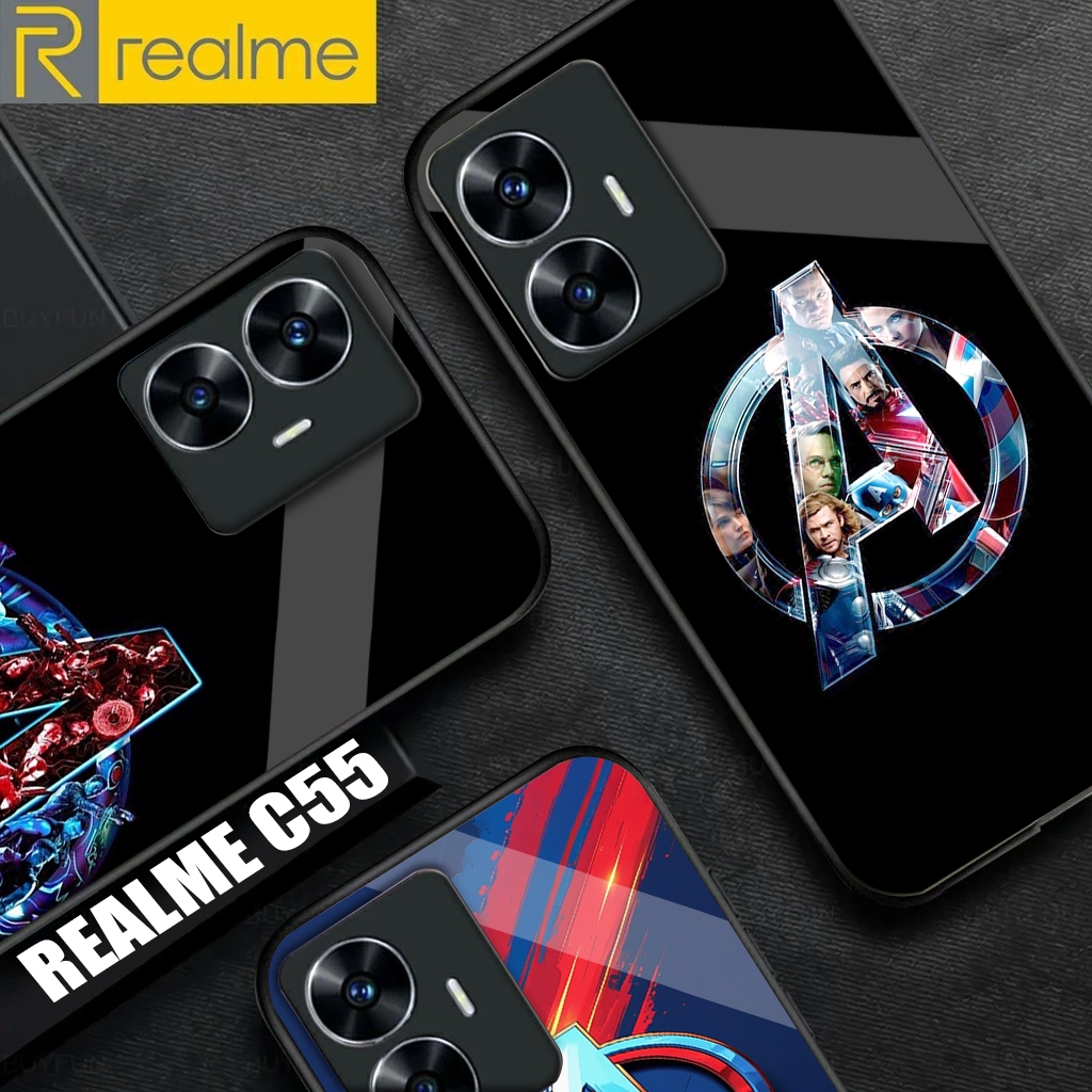 เคสโทรศัพท์ Realme C55 Glossy Glass Softcase ล่าสุด - ตัวป้องกันโทรศัพท์ - อุปกรณ์เสริมโทรศัพท์ - เค