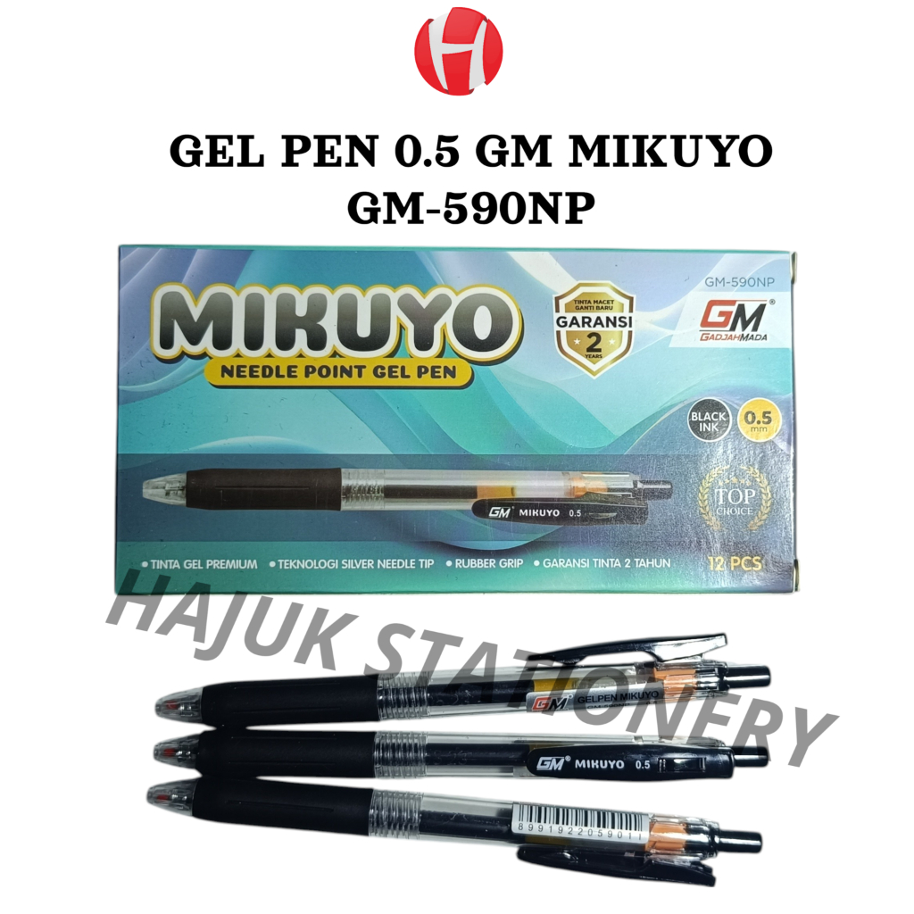 (1 PACK CONTENTTS = 12) MIKUYO GEL PEN 0.5mm GADJAH MADA