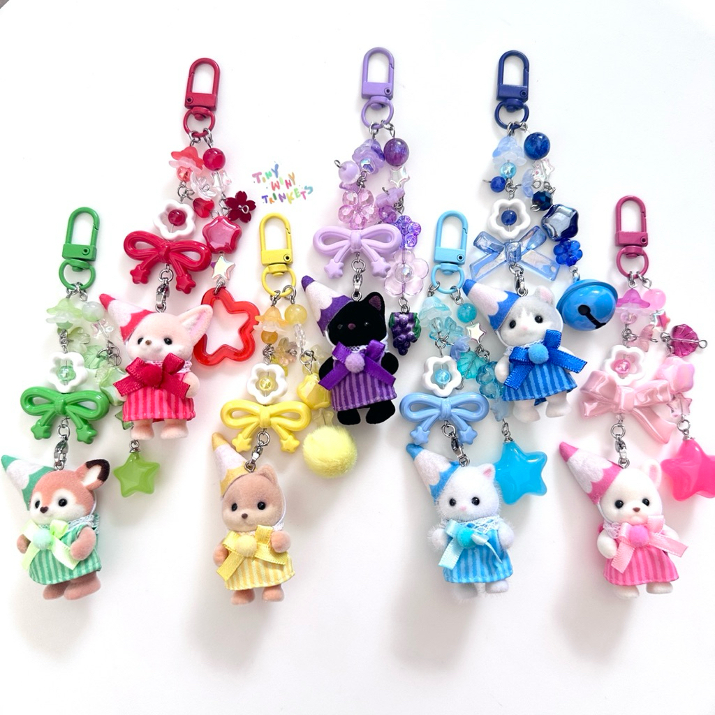 SYLVANIAN FAMILIES GANTUNGAN Sylvanian family / critters ดินสอสีพวงกุญแจลูกปัดสําหรับทารก