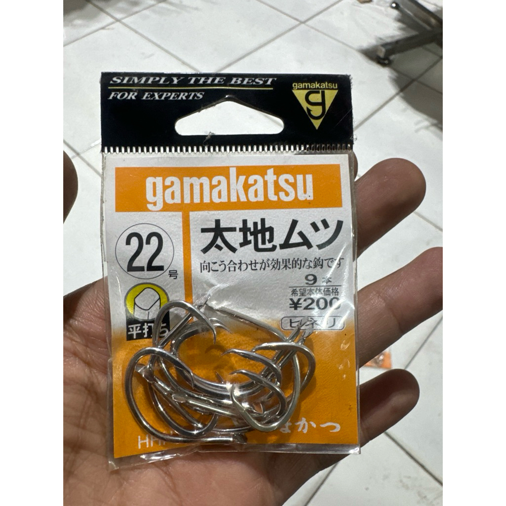 ORIGINAL Made in Japan - Anti-Mocel Circle Hook - Gamakatsu ไม่ใช้รูตกปลา - 22 (9 ชิ้น)