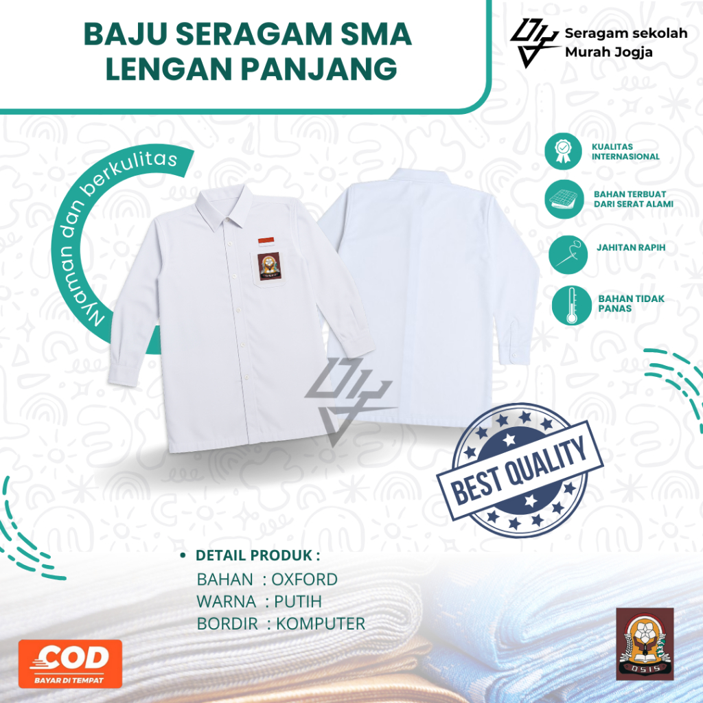 JOGJA SCHOOL UNIFORMS - สูง SCHOOL UNIFORMS - สูง SCHOOL UNIFORMS สูง SCHOOL เสื้อยืนสูง SCHOOL UNIF