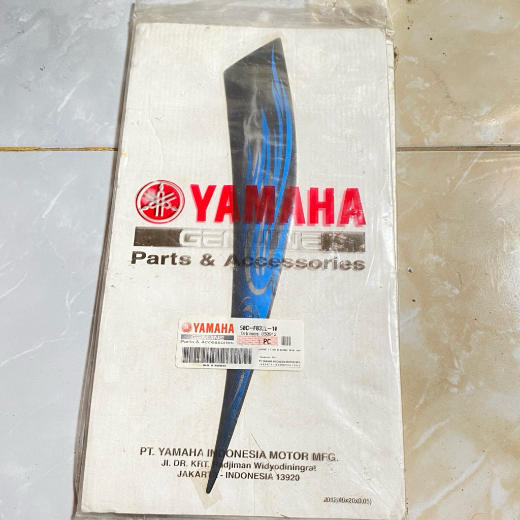 Yamaha jupiter Mx 2010 2011 สีฟ้าสติกเกอร์แผงด้านหน้าเดิม Striping YGP 50C-F832L-10