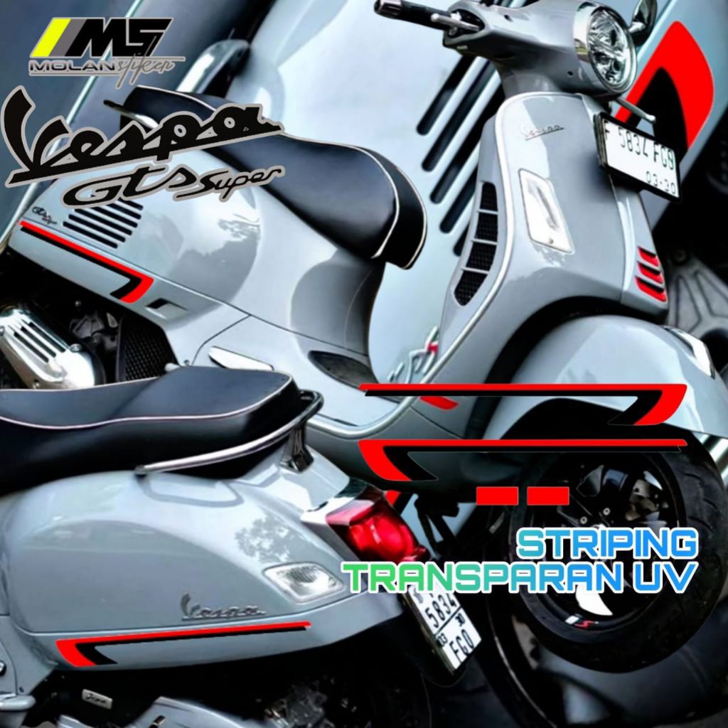Decal สติกเกอร์ Striping Variation โปร่งใส Uv Vespa GTS 150 Super Vespa GTS iget Abs Facelift Vespa 