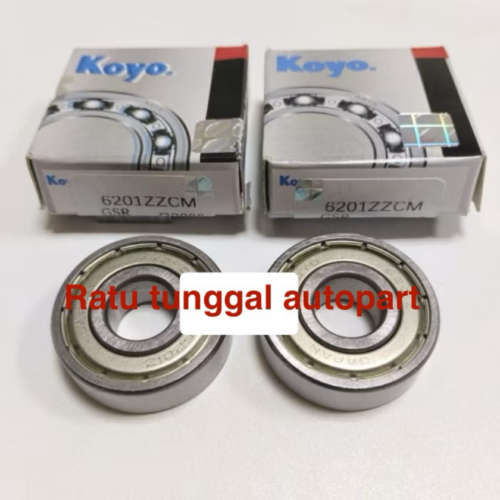 BEARING 6201 ZZ 6201zz KOYO ORIGINAL DIMENSIONS 12x32x10mm