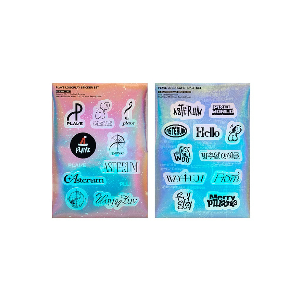 [PO] PLAVE LOGO STICKER PACK OFFICIAL YEJUN NOAH BAMBY EUNHO HAMIN WAY FOR LOVE MERCH VLAST SHOP ORI