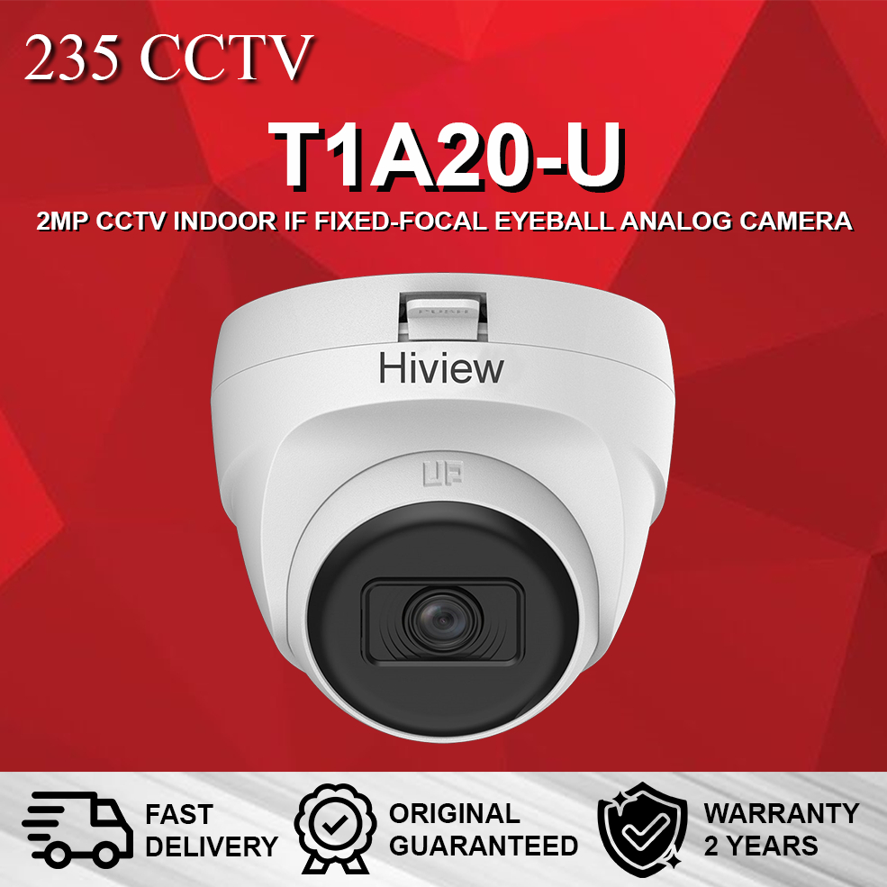 HIVIEW T1A20-U 2MP ในร่ม Cctv IR กล้องแอนะบอลคงที่