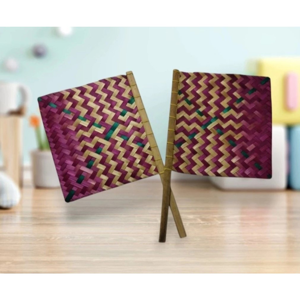 BAMBOO FAN/SATE FAN/WOVEN FAN 40X24CM