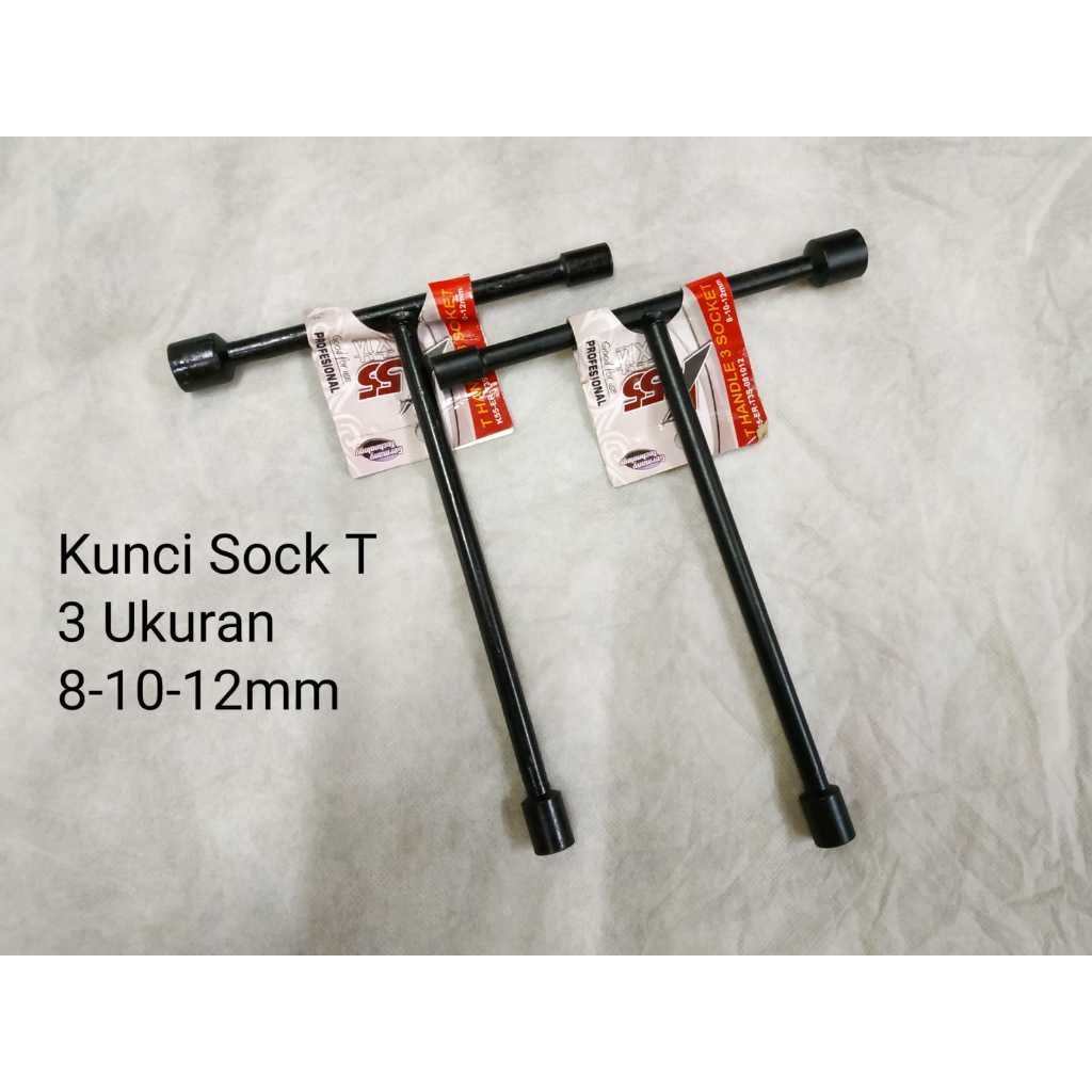 K55 ประแจ T-Sock/ประแจ T-Sock 3 ขนาดประแจสีดํา 8-10-12mm