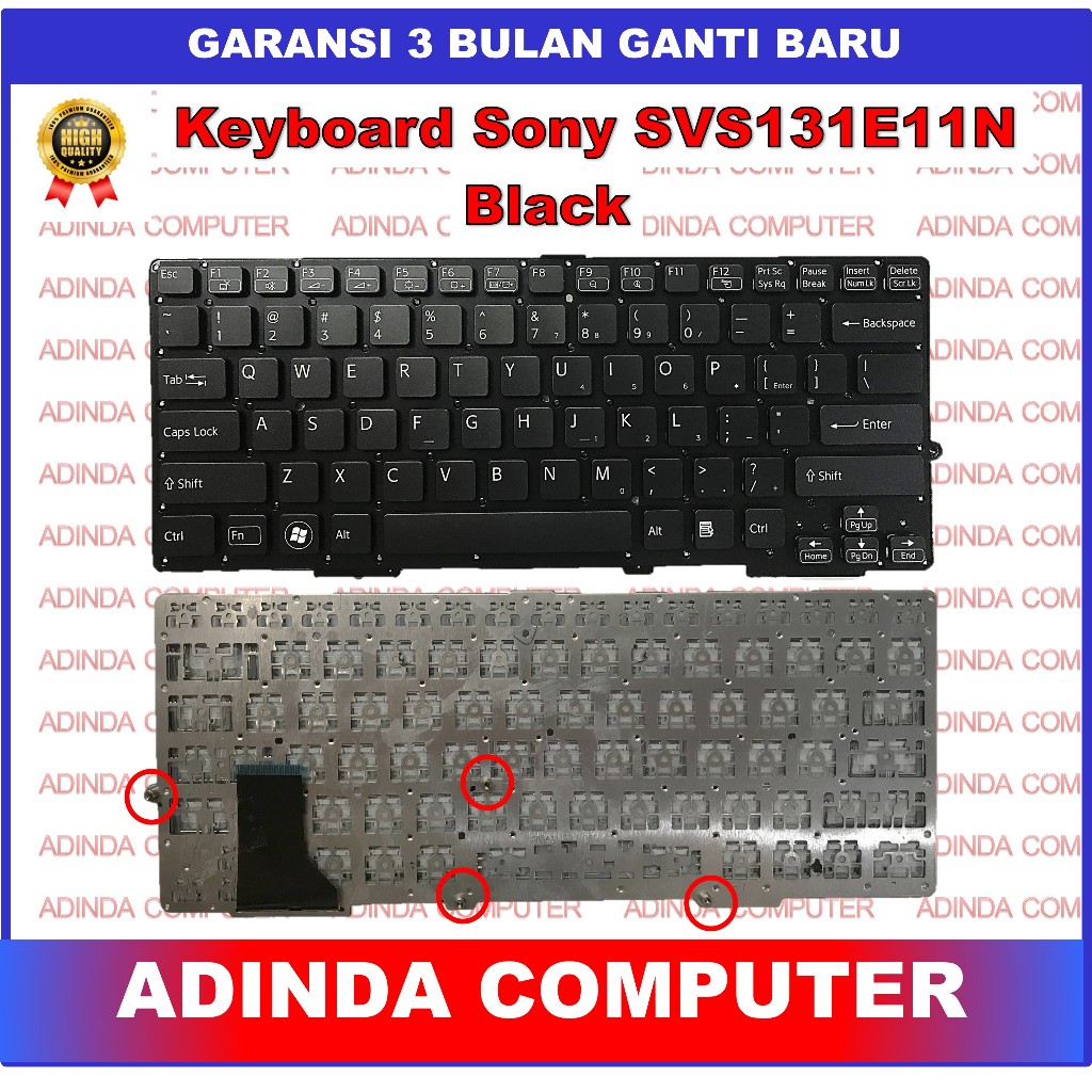 Sony Vaio SVS 13 SVS131B12W SVS13137PGB SVS131E21W SVS131C1D คีย์บอร์ด