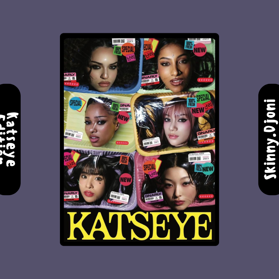 KATSEYE Sticker Gnarly Edition - 6cm - สติ๊กเกอร์เดี่ยว - KPOP Girlband - สติ๊กเกอร์ไวนิลเคลือบเงา -