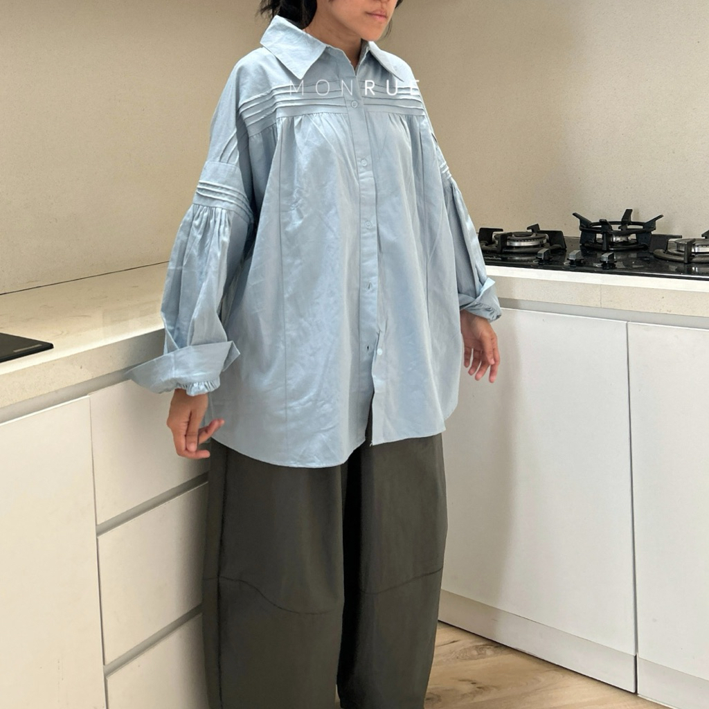 MONRUE Suvi เสื้อเชิ้ตผ้าฝ้ายโอเวอร์ไซส์