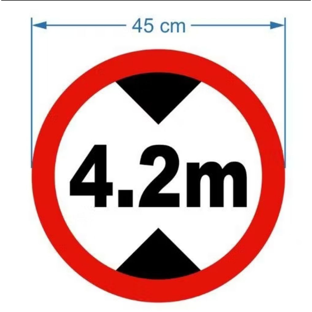 เส้นผ่านศูนย์กลางป้าย/สัญญาณ 45 ซม. วัสดุ ACP 3 มม