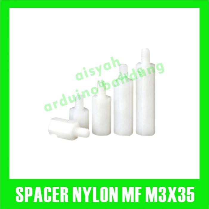ไนลอนสีขาว M3x35 + 6 มม. เสา Spacer PCB M3 Standoff M3 35 + ไนลอน 6 มม.