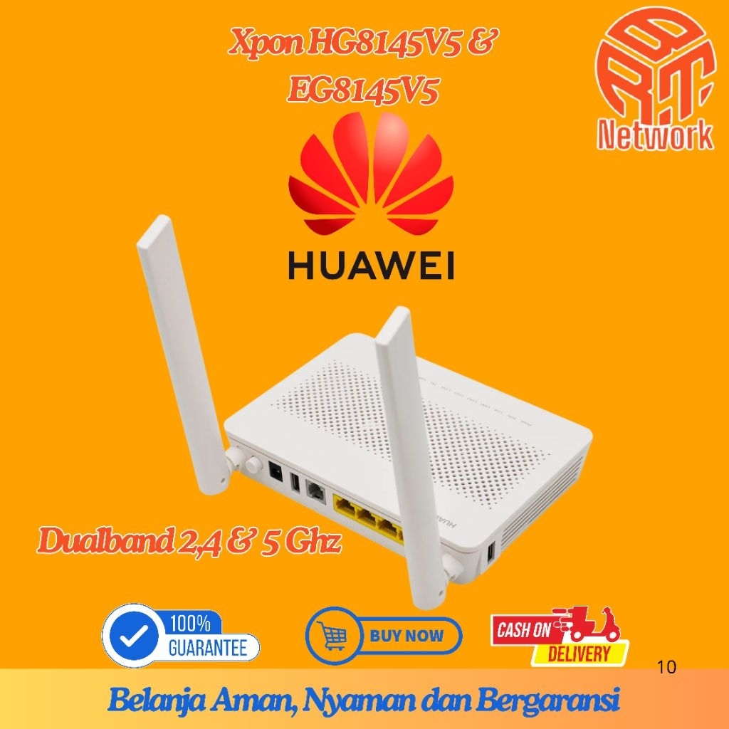 Xpon Huawei Dualband HG8145V5/ EG8145V5 พร้อมอะแดปเตอร์