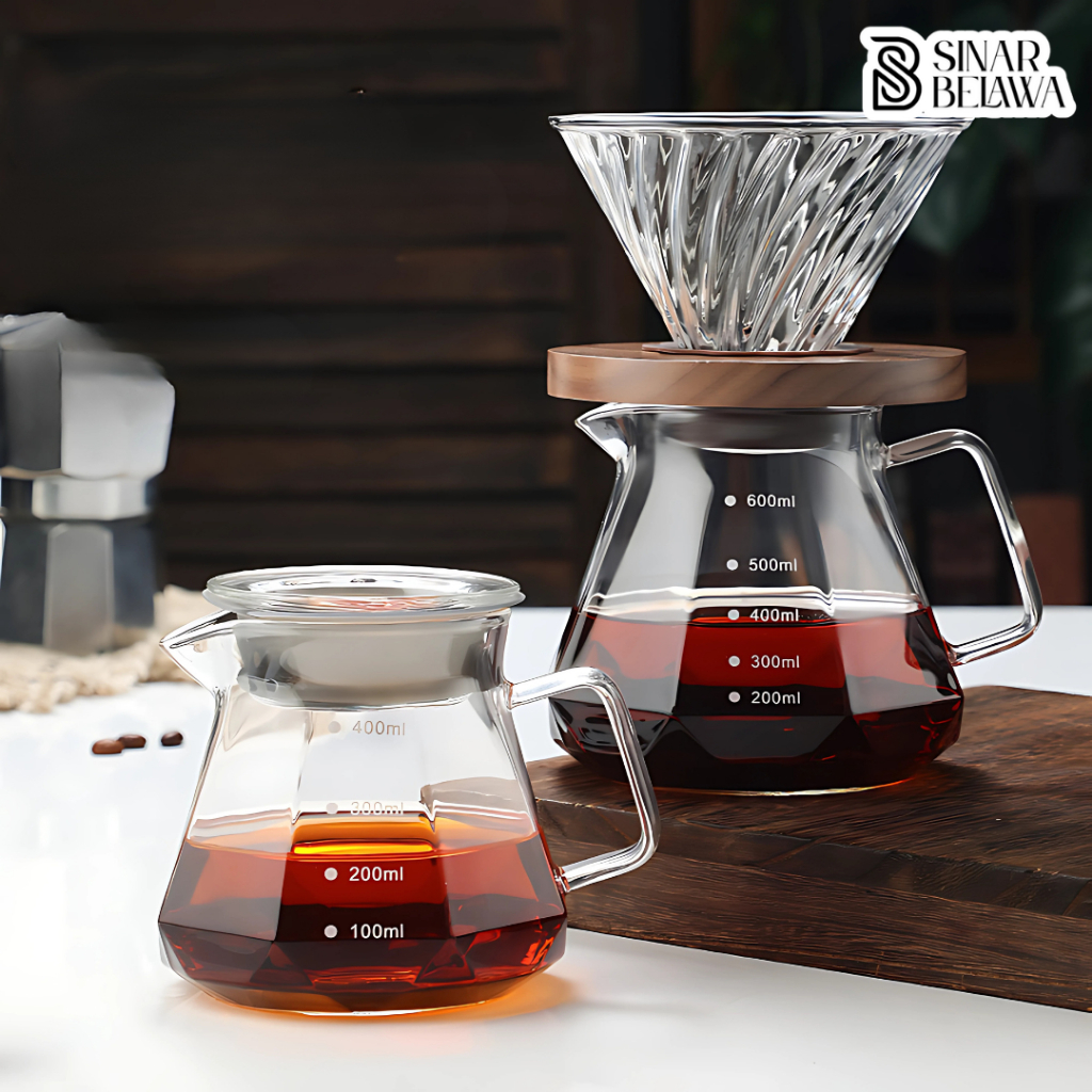 Coffee Pot Coffee Server V60 Drip Pour Over Borosilicate Glass