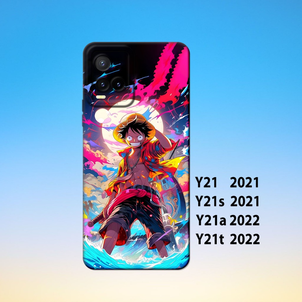 HP Vivo Y21, Vivo Y21S, Vivo Y21A, Vivo Y21T _เคสโทรศัพท์ยางสีดําสุดเท่ ยืดหยุ่น หนา
