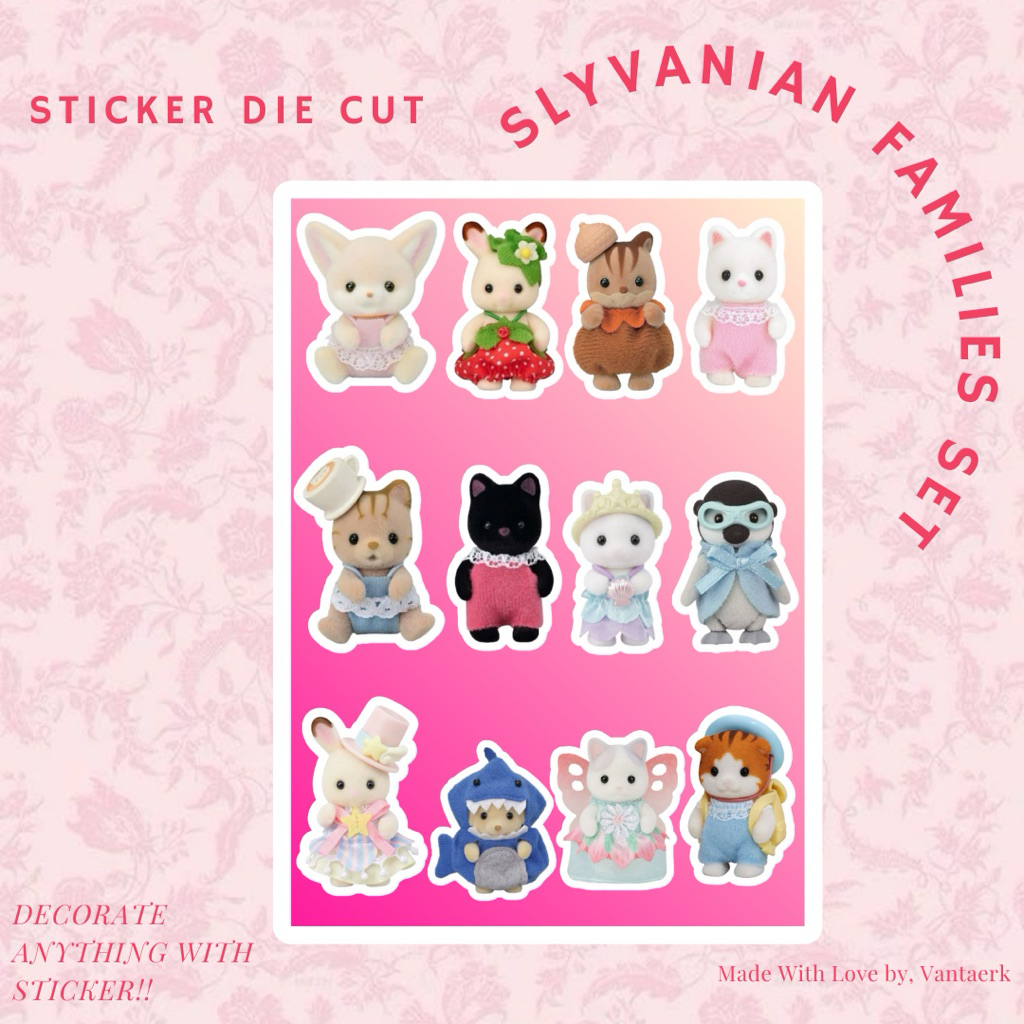 สติ๊กเกอร์ Slyvanian Families Aesthetic Deco Journal สมุดภาพ
