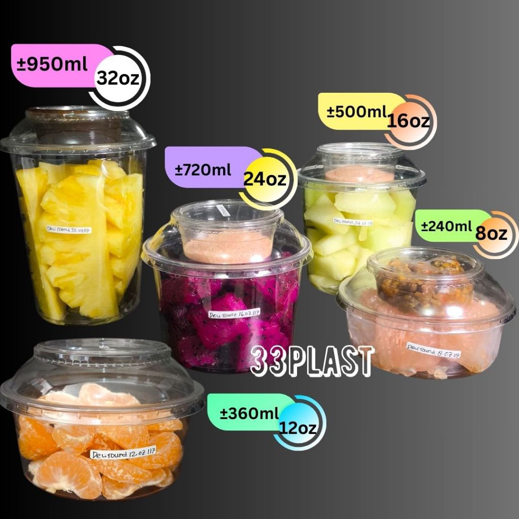 8oz - 32oz Fruit Rujak Inner Cup (10 ชิ้น)