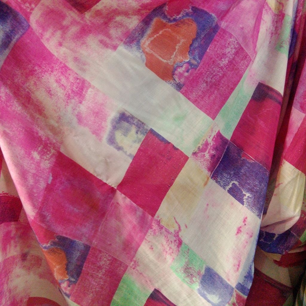 KATUN ผ้าคอตตอน Silky ลายบทคัดย่อสดใส - วัสดุนุ่มเย็นสําหรับเดรส, Gamis, เสื้อเบลาส์, Kyt ด้านนอก