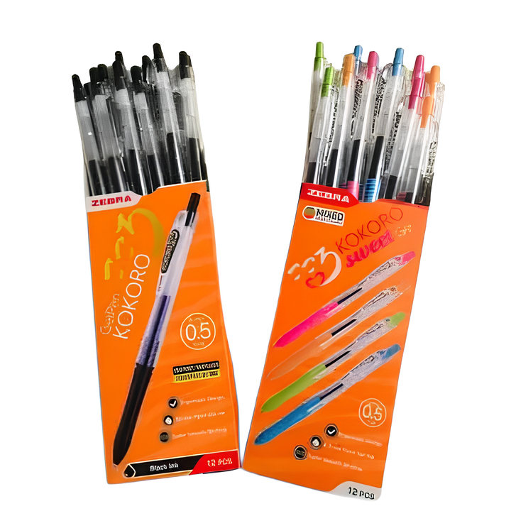 Raza Print - Zebra Kokoro Gel Pen ปากกาเจล Kokoro / Zebra Kokoro sweet 0.5 มม. หมึกสีดํา / สีต่อหน่ว