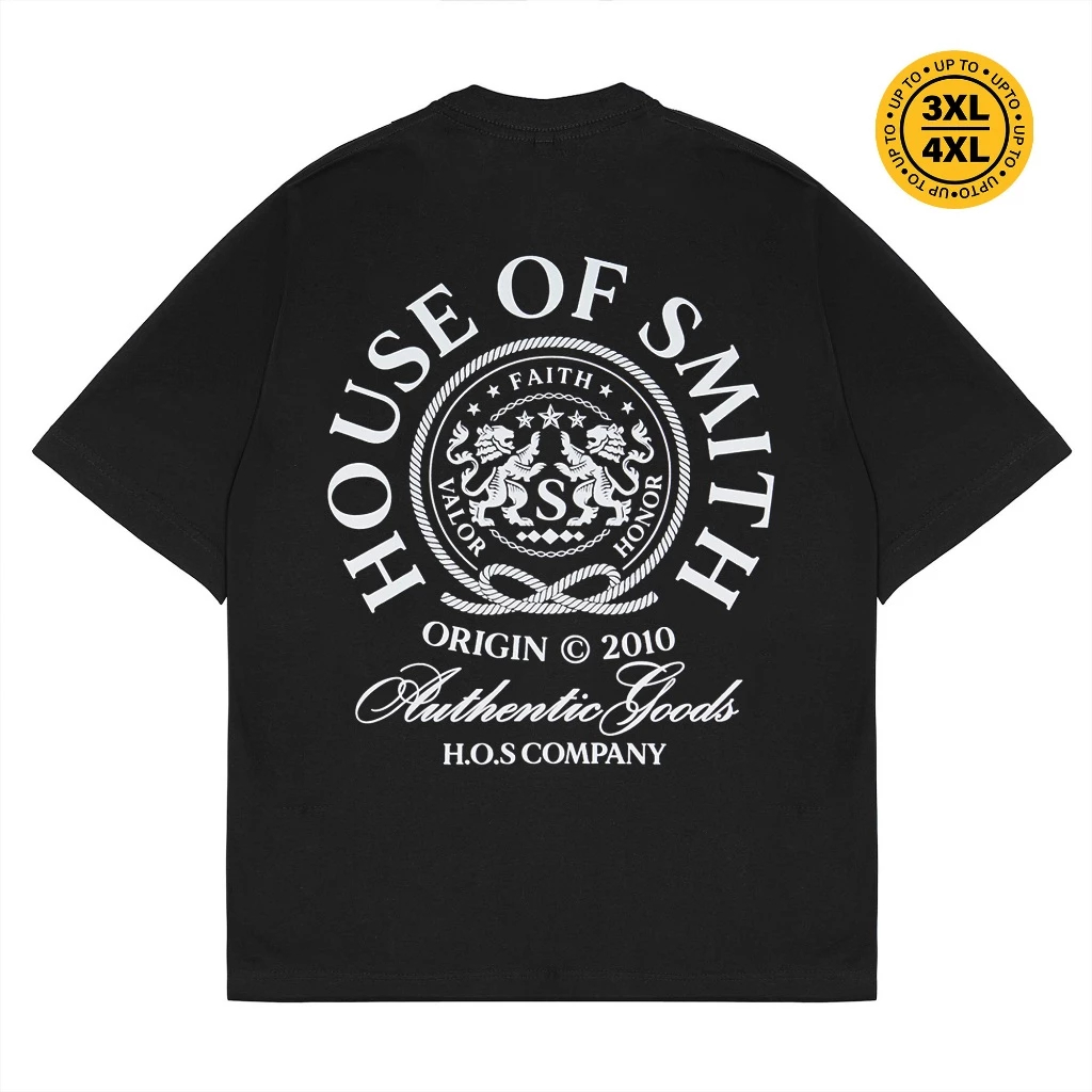 House of Smith BJM Mens Oversize T-Shirt - Faith Oversize Tshirt Black 3 - Oversize T Shirt