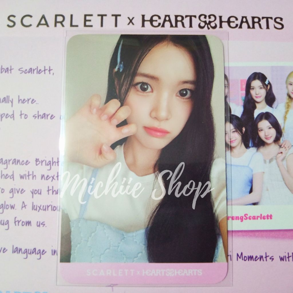 การ์ด Yuha Hearts2Hearts x Scarlett | การ์ดรูปถ่ายอย่างเป็นทางการของ Scarlett x Hearts2Hearts | PC S