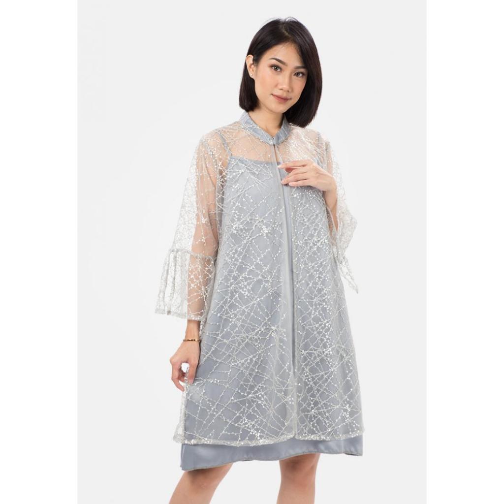MKY CLOTHING Squin Mesh Dress with Inner