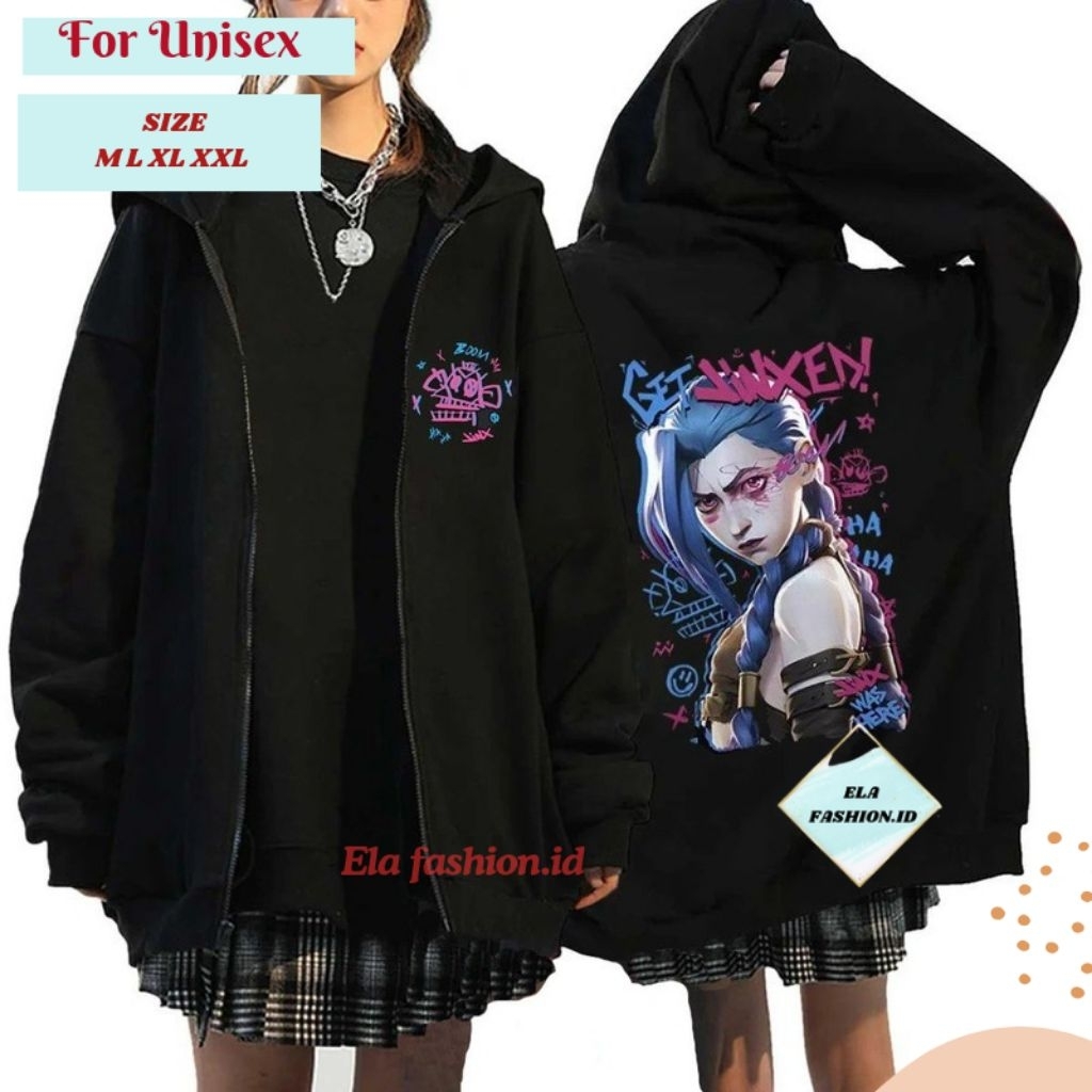 KATUN Arcane jin Jinx Hoodie Vi Cotton Zipper Jacket