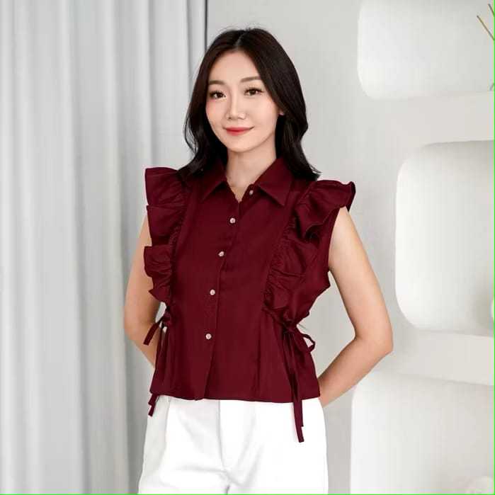 SKZ15 ~ Sonia Top / Womens Tops Womens Tops Maroon Top CNY / Semi Official Top