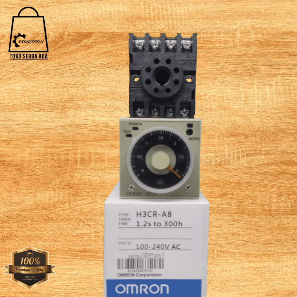Omron Timer H3CRA8/220V + ซ็อกเก็ต / Omron H3CR-A8 220V
