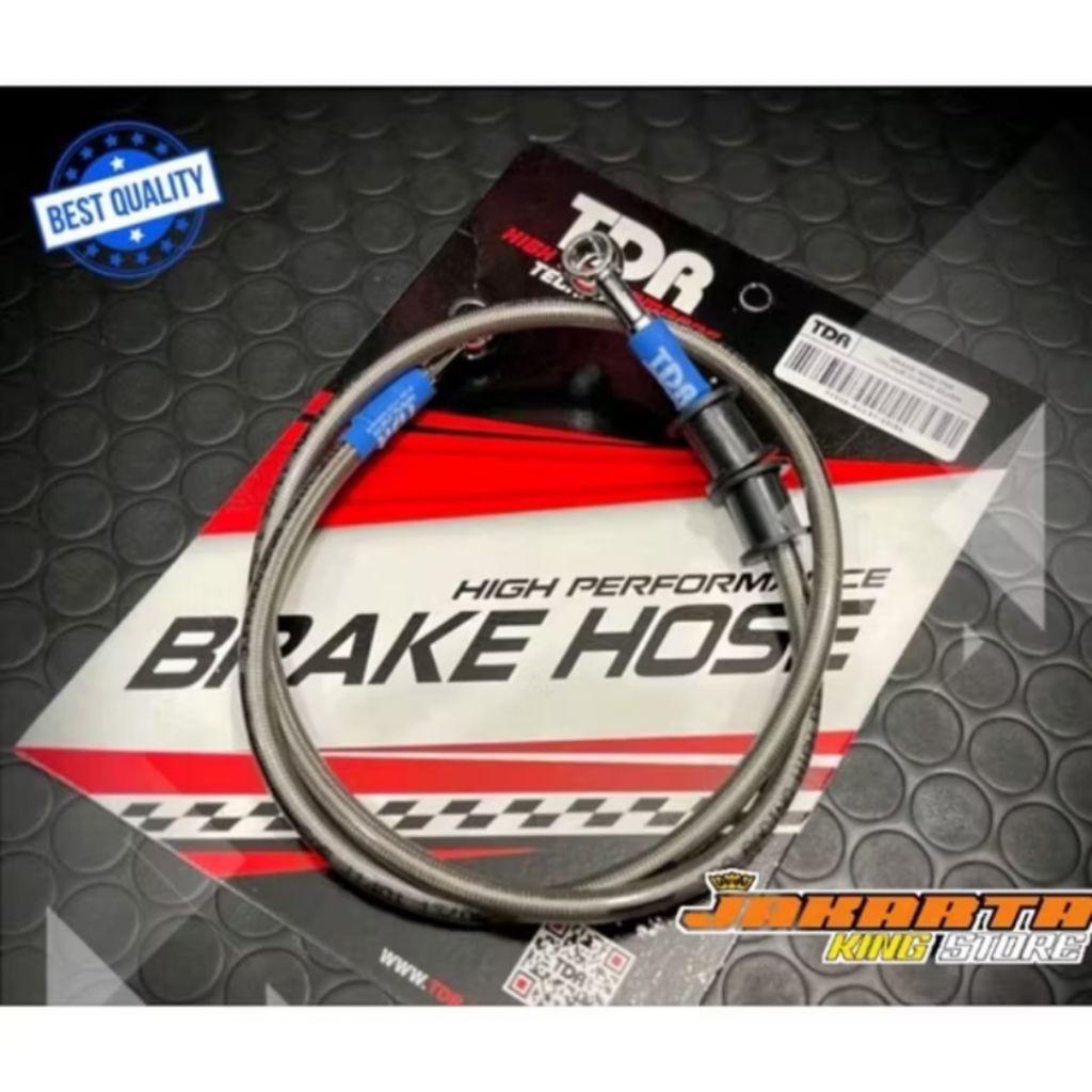 TDR RACING BRAKE HOSE 80/90 CM RACING SILVER COLOR ORIGINAL TDR