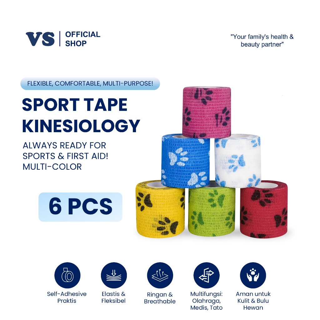 Varen Skin Sport Tape Kinesiology Muscle Bandage Medical Self Adhesive 6 PCS FMA - FM-TW6