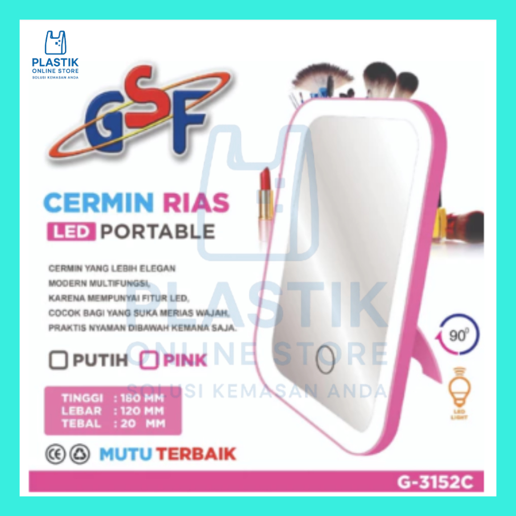 POS กระจกแต่งหน้าแบบพกพา แก้ว GSF