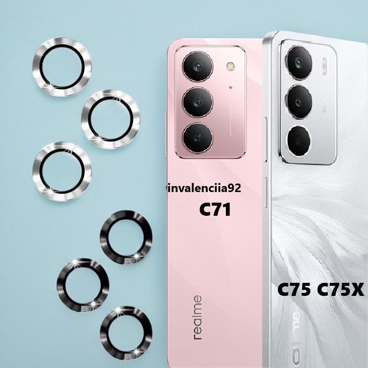 แหวนโลหะกระจกนิรภัยกล้อง REALME Note 60x C65 C61 C63 C55 C53 C51 14x กล้องกระจกนิรภัย iP แหวน CinCin