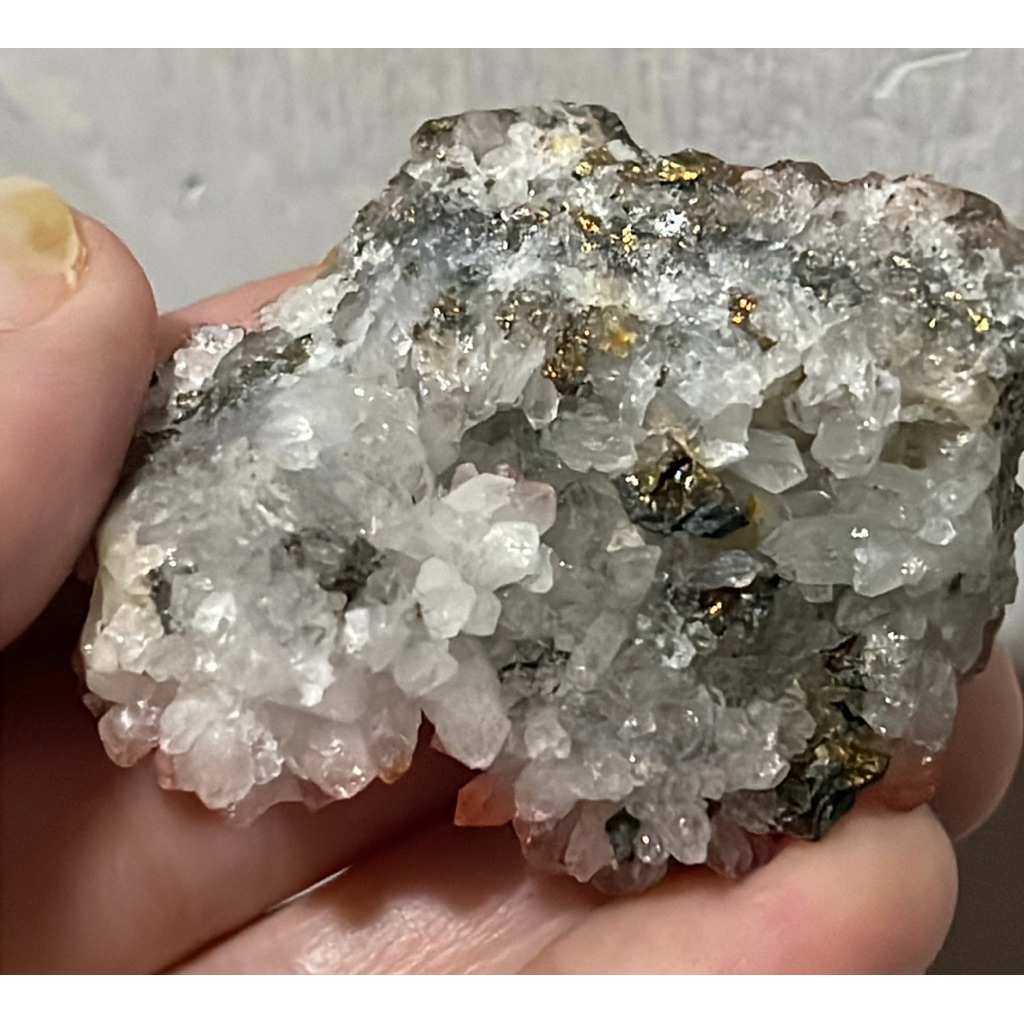 Druzy Mix, Druzy Geode, Natural Quartz Crystal, Pyrite in Quartz Mix Druzy Geode