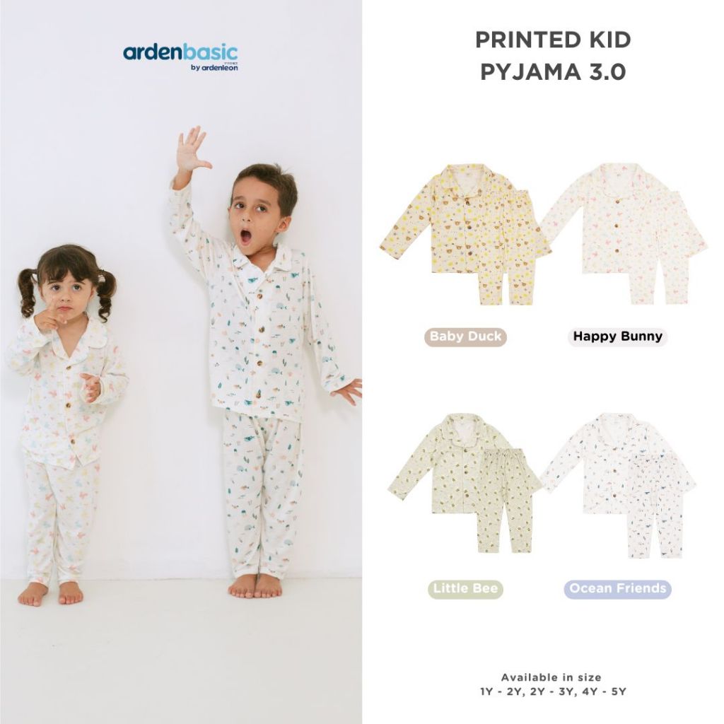 ARDENLEON ArdenBasic พิมพ์ชุดนอนเด็ก Pyjama
