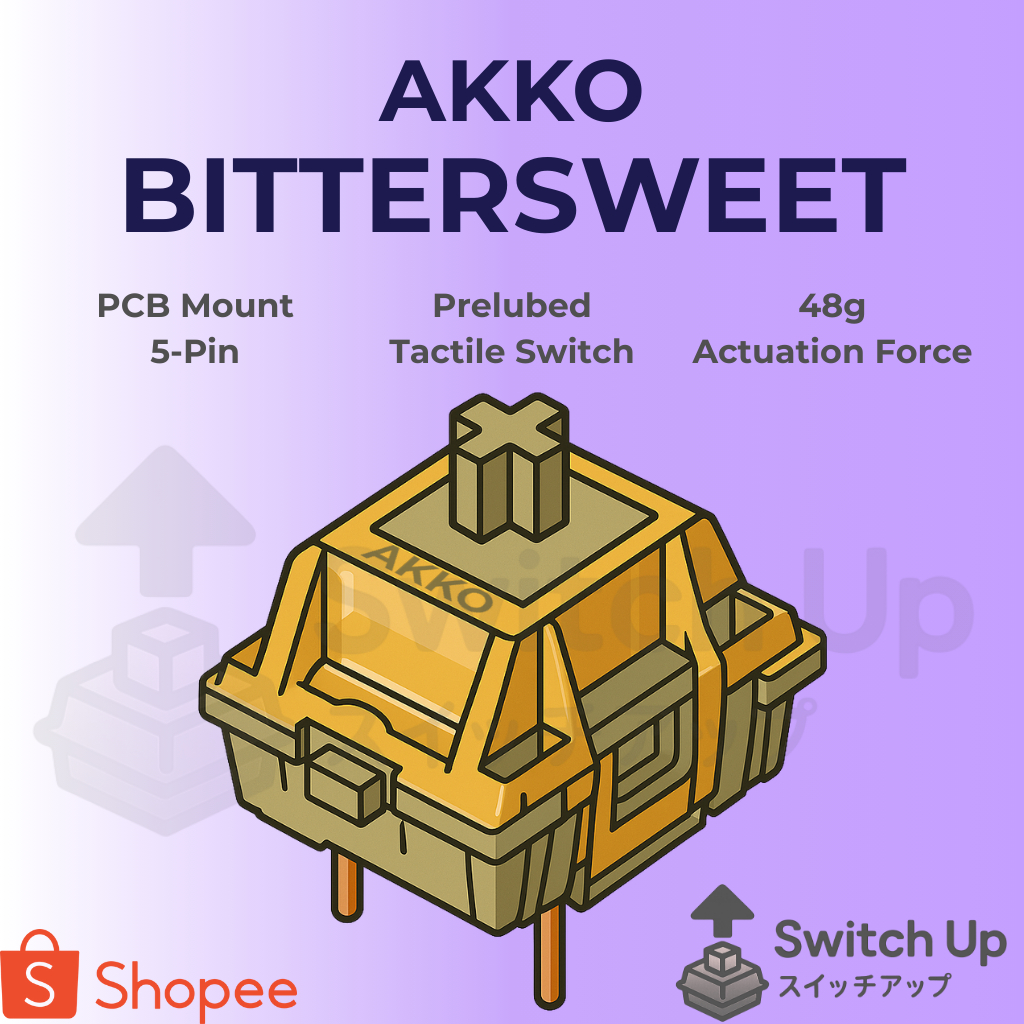 AKKO BITTERSWEET -- สวิตช์คีย์บอร์ด - 5 PIN - 48 G - สวิตช์ TACTILE (PCB MOUNT) - สวิตช์ MX