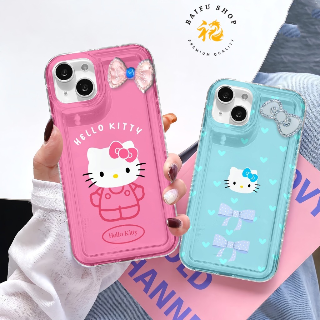 ซิลิโคน Hello Kitty สําหรับ Iphone XS MAX/6PLUS/12/12PROMAX/13/14/15 PRO PROMAX cutie pata BS01/05