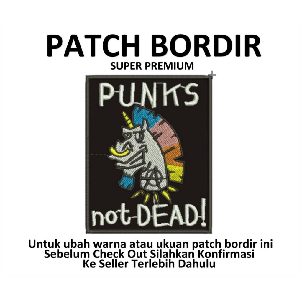 PUNK NOTE สัญลักษณ์แพทช์ปัก DEAD-IBP
