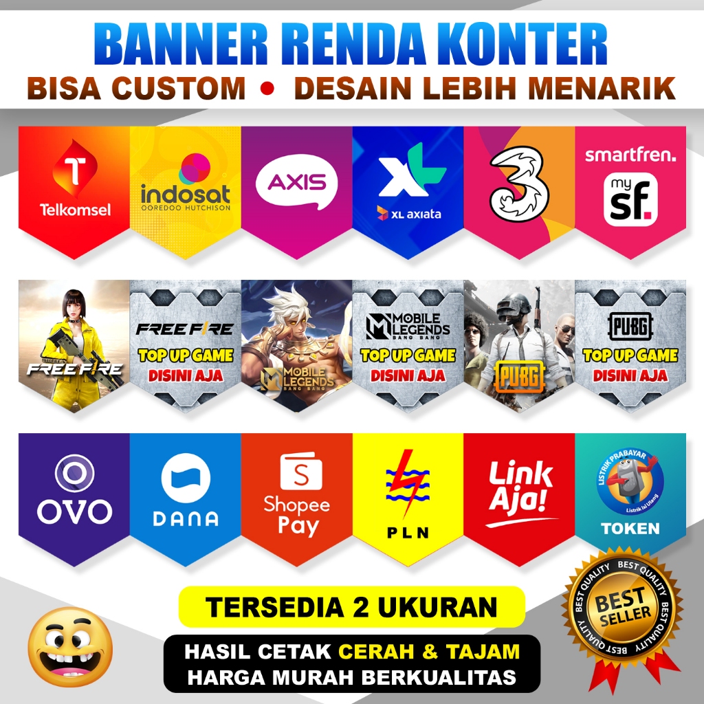 COUNTER LACE BANNER (รุ่น POINTED) EWALLET GAME FOR STORE FRONT / BOOTH BANNER