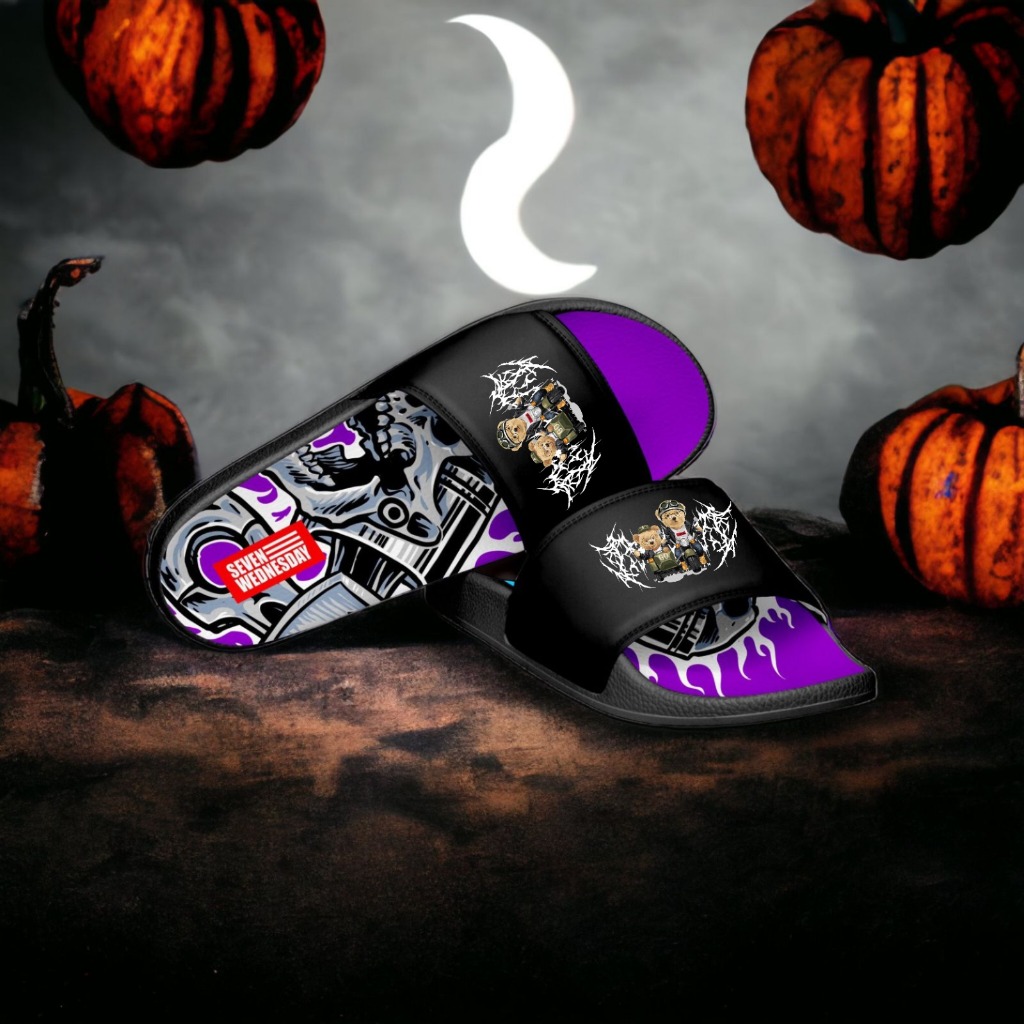 MZ-012P รองเท้าแตะ Slop พิมพ์ลายสําหรับผู้ใหญ่ UK 36-44 และเด็ก 26-35 รองเท้าแตะกันลื่นสําหรับผู้ชาย