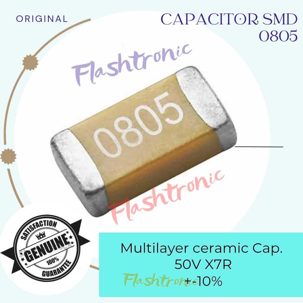 1nF 33nF 100nF 330nF 0805 50volt X7R +-10% SMD 08805