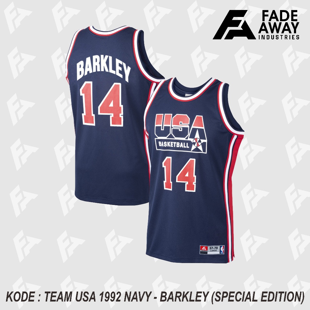 BARKLEY 14 USA TEAM 92 NAVY BASKETBALL JERSEY