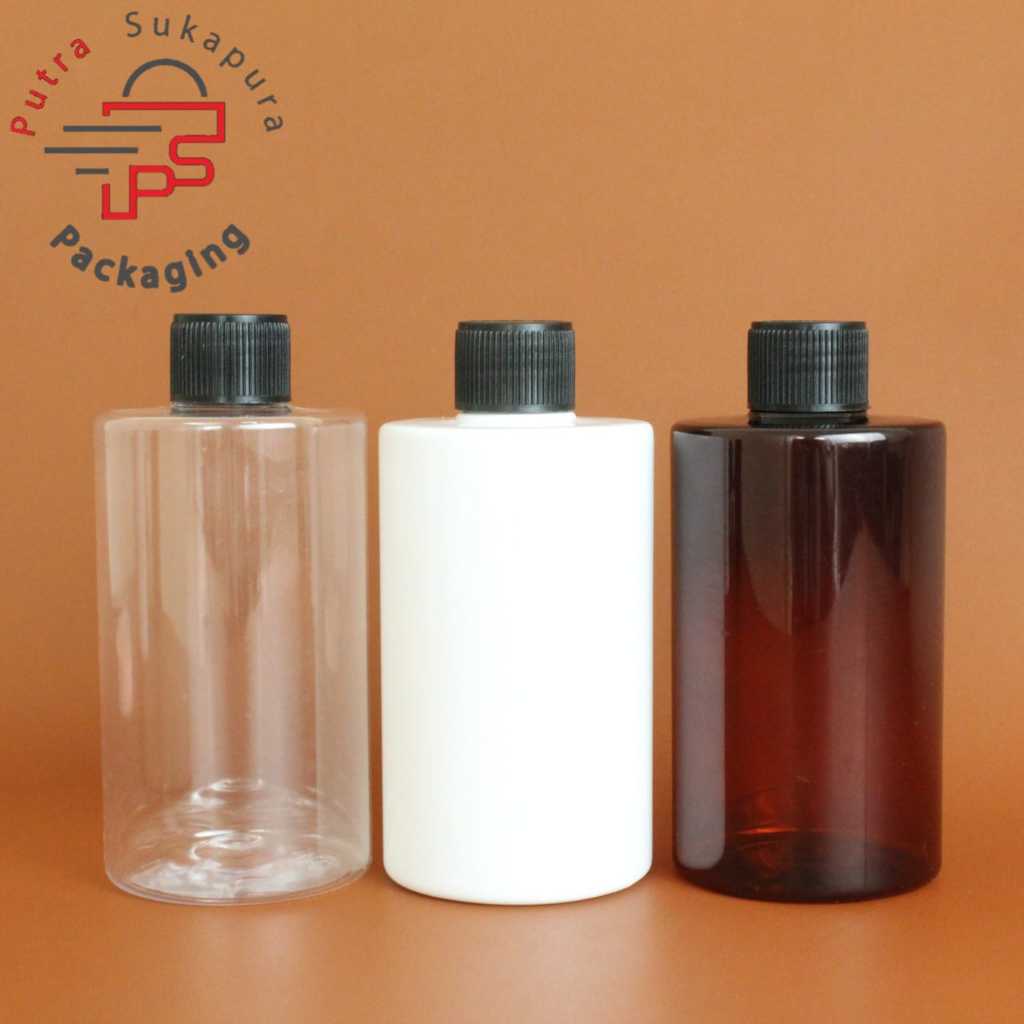 ขวดสกรู rf 250 มล. / ขวดคอสกรู rf 250 มล. 24 พลาสติกสีดํา